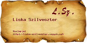 Liska Szilveszter névjegykártya