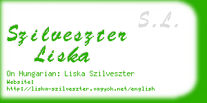 szilveszter liska business card